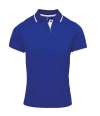 PR619 Premier Ladies Contrast Coolchecker® Piqué Polo Shirt Royal Blue / White colour image